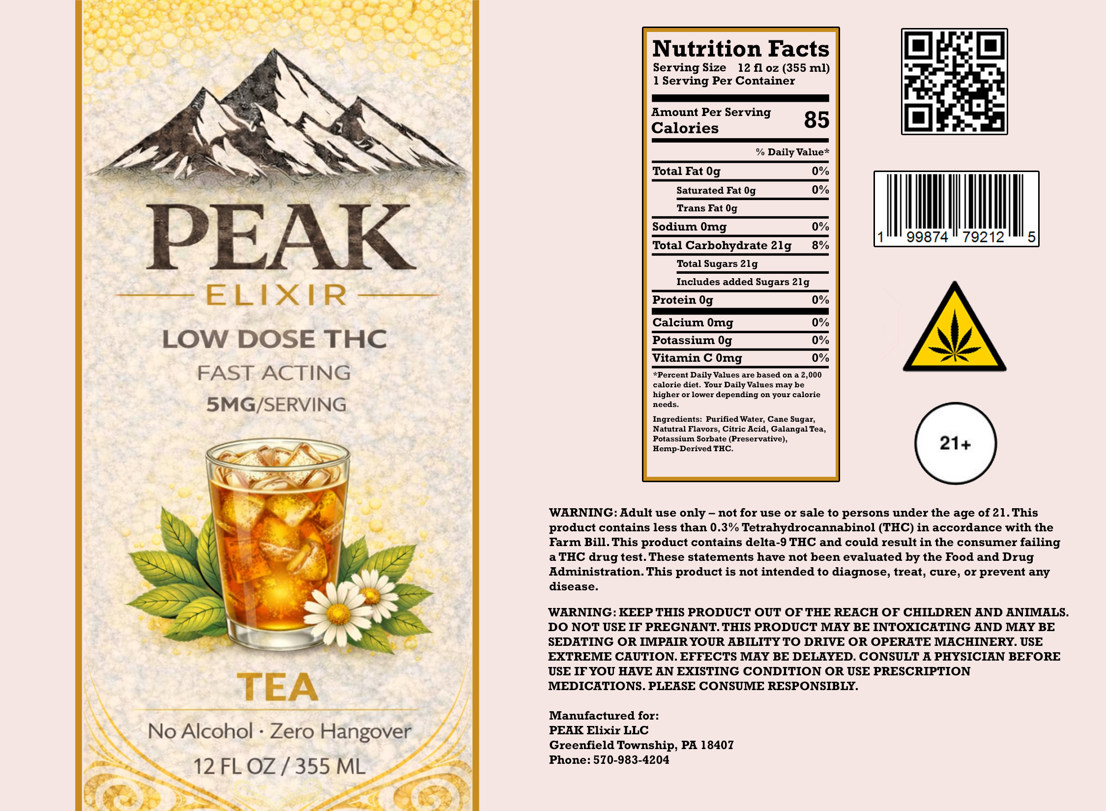 TEA Elixir (Case, 24 - 12 oz Cans)